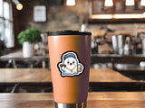 Halloween Holographic Sticker Ghost Funny Halloween Fall Decal for Bottle Halloween Sticker Cute Gangsta Pun Halloween Laptop Sticker Cute