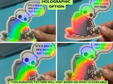 Funny Halloween Sticker Skelton Stickers Halloween Fall Decal for Bottle Halloween Sticker Cute Skeleton Pun Halloween Laptop Sticker Cute