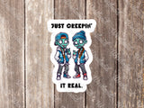 Sticker Cute Halloween Decor Funny Cute Zombie Sticker Cute Halloween Pun Fall Cute Decal Laptop Rap Sticker Funny Cute Zombie Decal Hip-Hop