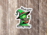 Sticker Cute Halloween Decor Funny Cute Witch Sticker Cute Halloween Pun Fall Cute Decal Laptop Candy Sticker Funny Cute Witch Decal Punny