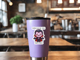 Funny Halloween Sticker Vampire Stickers Halloween Fall Decal for Laptop Halloween Sticker Cute Vampire Pun Halloween Bottle Sticker