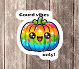 Funny Halloween Sticker Pumpkin Stickers Halloween Fall Decal for Laptop Halloween Sticker Cute Good Vibes Pun Halloween Bottle Sticker