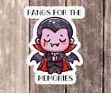 Funny Halloween Sticker Vampire Stickers Halloween Fall Decal for Laptop Halloween Sticker Cute Vampire Pun Halloween Bottle Sticker