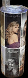 Taylor Swift Eras Tour Album Covers 20oz Skinny Tumbler with Lid, Metal Straw, Brush