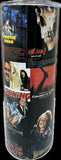 80s Horror Movie 20oz Skinny Tumbler with Lid, Metal Straw, Brush - 1980s Horror- Freddy, Chucky, Jason, Creepshow