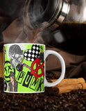Punk Rock Ceramic Coffee Mug 11 Ounce - Skateboarder Rebel Coffee Cup with Personalization Option & Many Color Choices