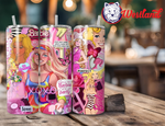 Barbie Movie Collage Pink 20 Ounce Stainless Steel Tumbler