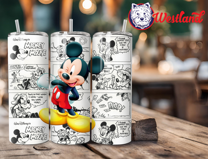 Disney Mickey Mouse Comic Strip - 20 Ounce Stainless Steel Tumbler