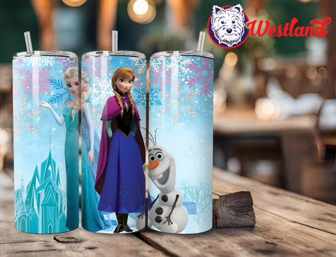Disney Frozen Characters - Anna, Elsa, Olaf- 20 Ounce Stainless Steel Tumbler