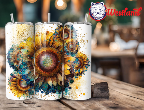 Sunflowers Painting Flower Floral 20 Ounce Stainless Steel Tumbler