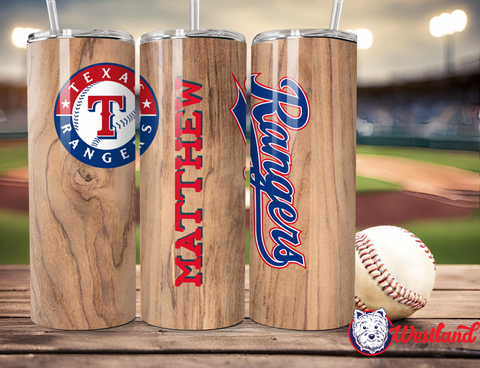 Texas Rangers 20 Ounce Insulated Stainless Steel Drink Tumbler