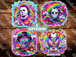 Lisa Frank Inspired Horror Stickers, Holographic or Regular